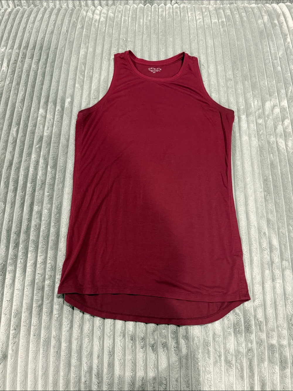 Athleta Deep Red/Maroon Scoop-Neck Performance Tank Tunic Length